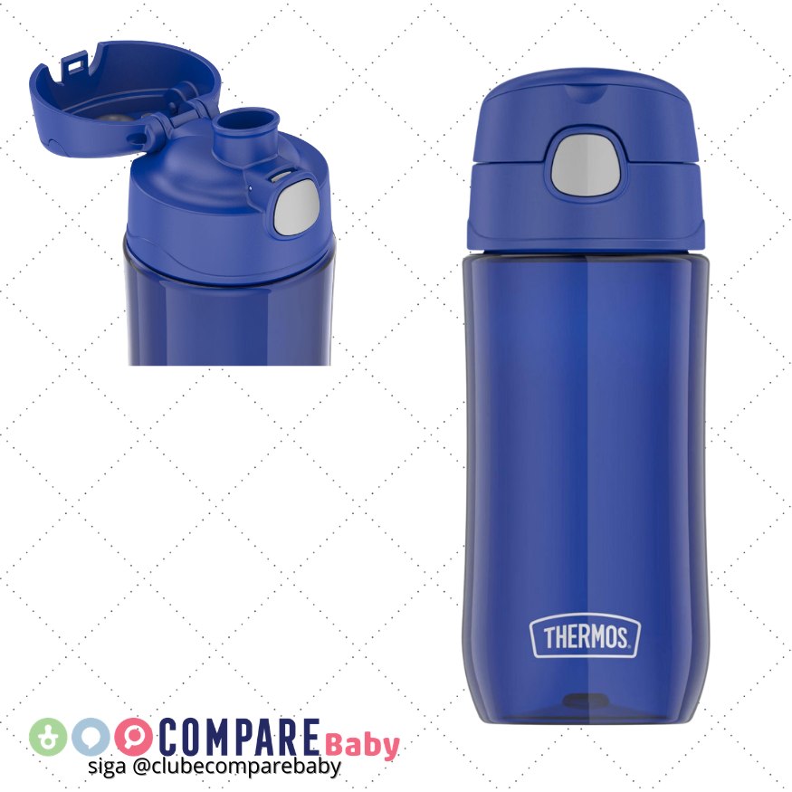 THERMOS FUNTAINER Garrafa de Hidratação de Plástico de 473 ml com Bico, Mirtilo