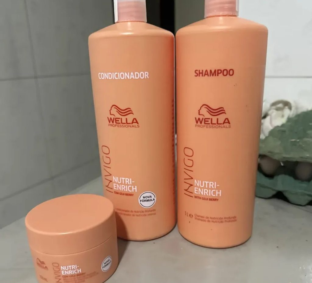 Kit Wella Invigo Nutri Enrich Pro Shampoo e Condicionador 1L + Máscara 150ml