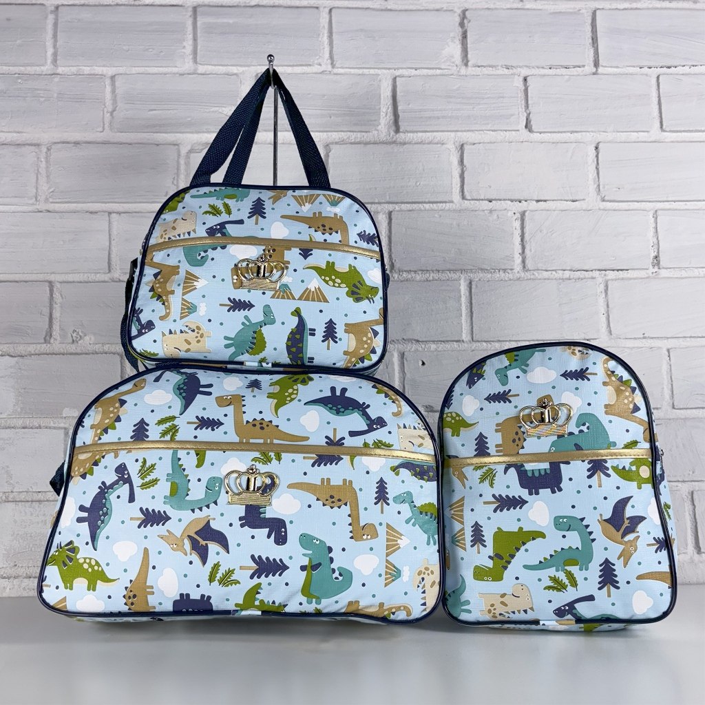 Kit Maternidade 3 Peças : Mala Grande, Mala Média e Mochila