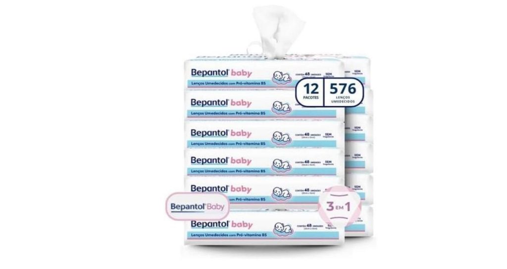 Bepantol Baby Kit 576 Lenços Umedecidos | 12 pacotes com 48 unidades