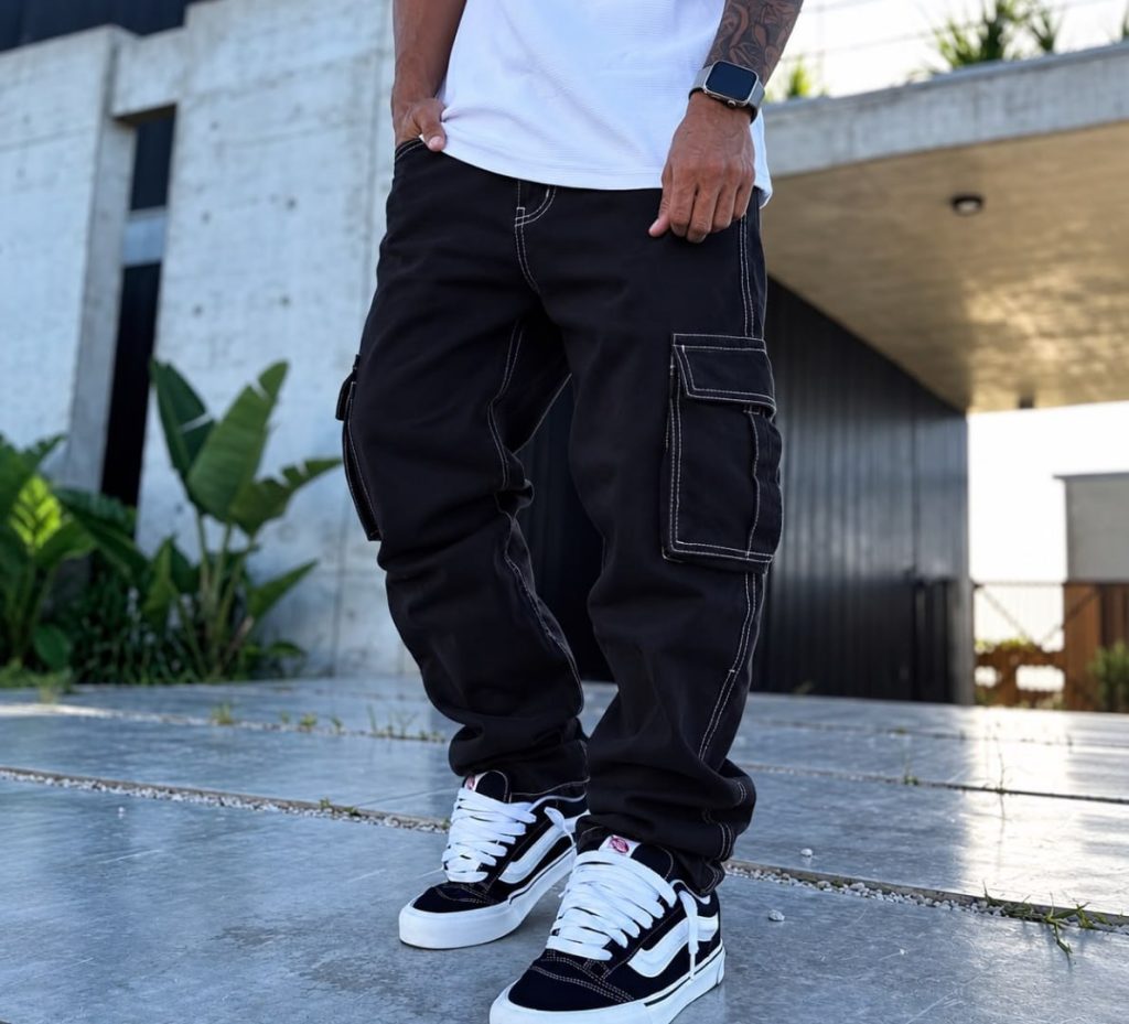 Calça Cargo Premium Masculina Sarja