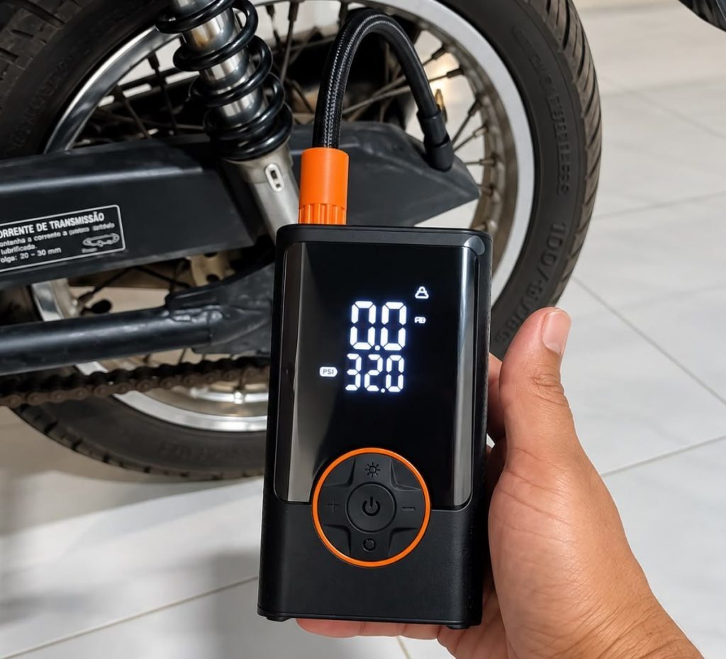 Compressor de Ar Portátil Blackone 4000mAh Digital 150PSI