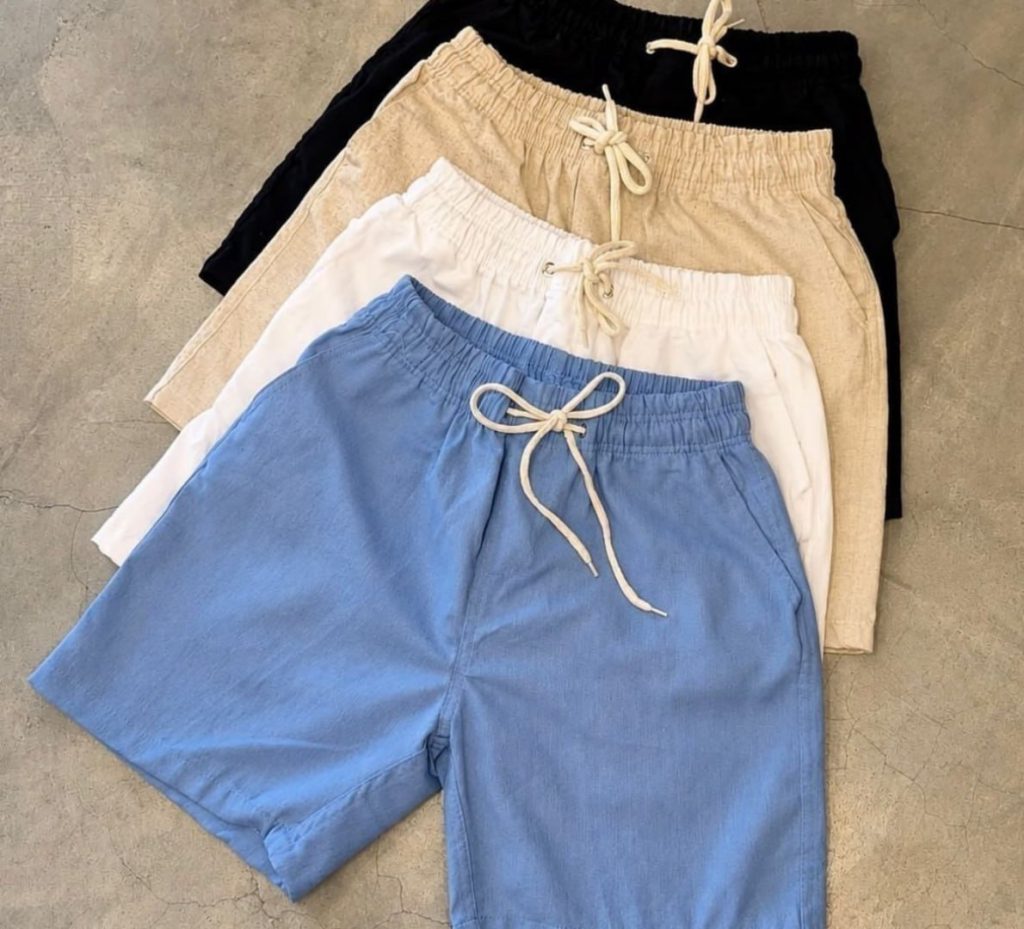 Kit 3 Shorts Linho