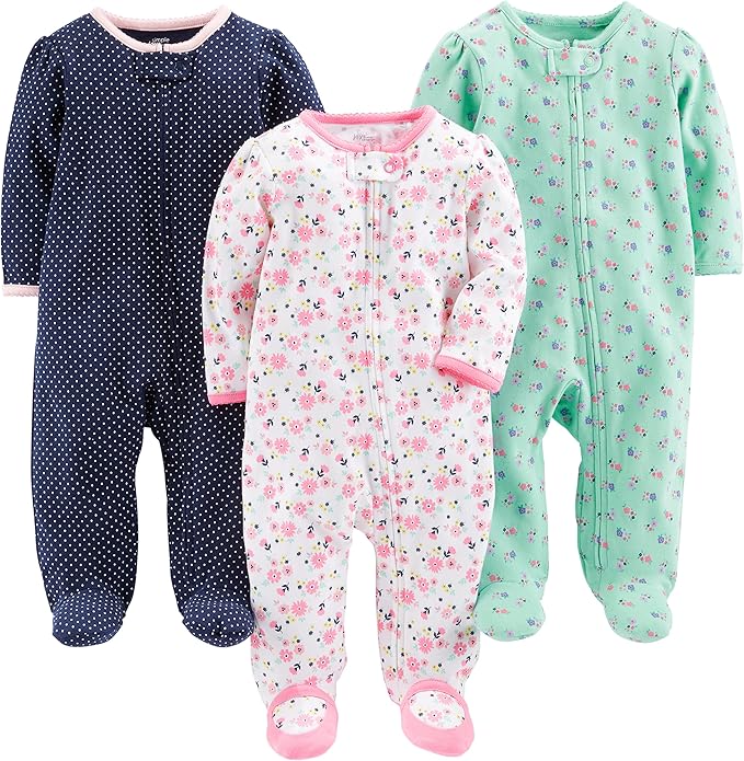 Simple Joys by Carter's Pacote com 3 para bebês Sleep and Play