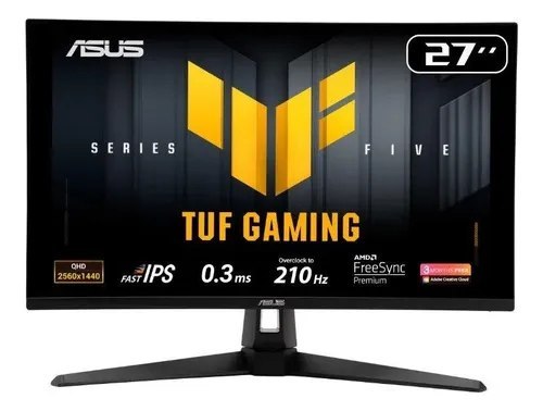 Monitor Gamer Asus Tuf Vg27aq5a 27 Qhd 210hz 0.3ms Fast Ips Preto