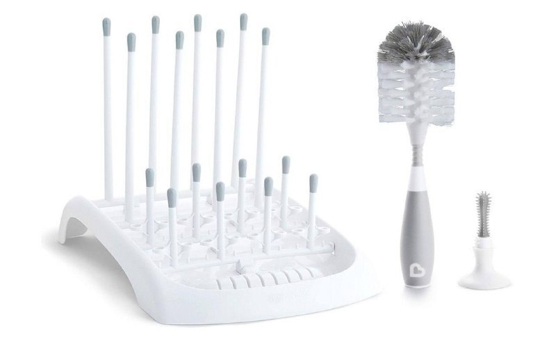 Kit de limpeza de mamadeiras e copos Munchkin®, cinza
