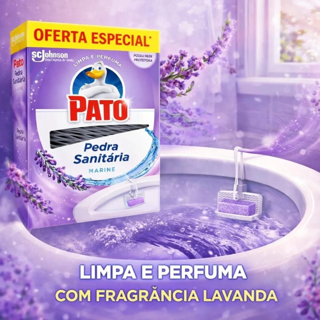 Pato Pedra Sanitaria Lavanda Desodorizador Sanitário, Limpeza Banheiro, 25g