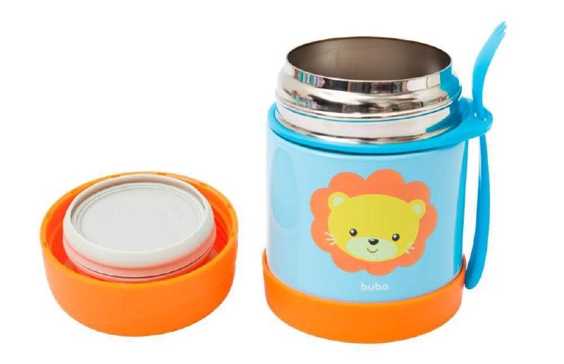 Buba Pote Termico Animal Fun - Leao Buba Colorido