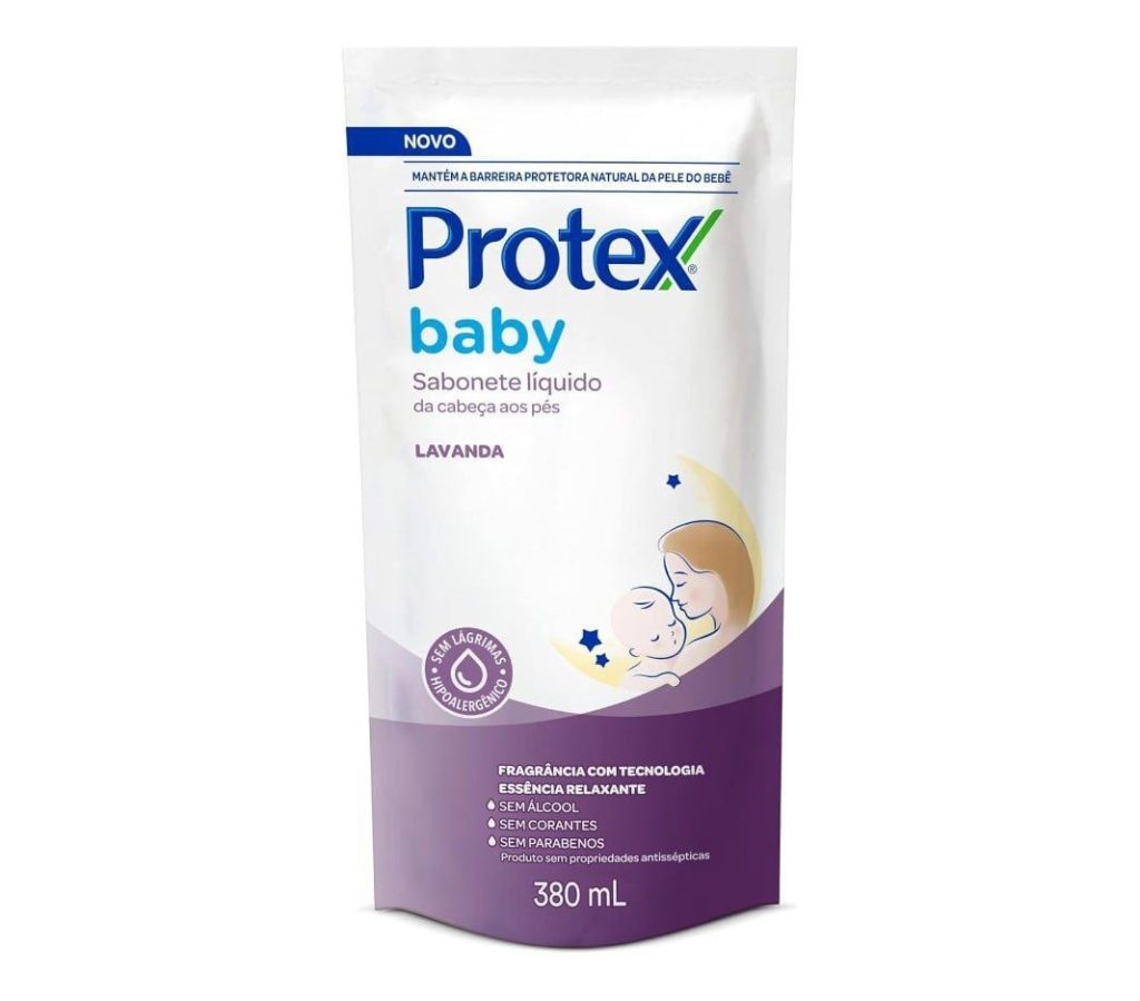 Refil Sabonete Líquido Protex Para Bebês Lavanda 380ml