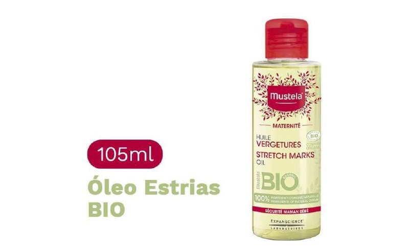 Mustela Maternité Óleo Estrias 105 Ml - Previne Estrias Com Ação Hidratante Aumenta A Elasticidade E Acalma A Sensação De Coceira -100% Natural - Gravidez E Pós-Parto