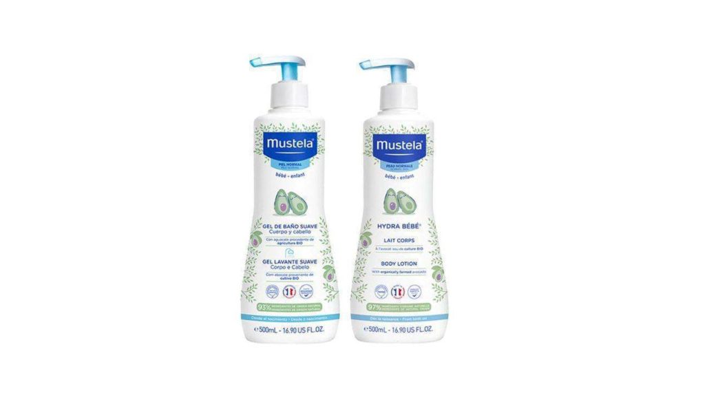 Kit Mustela Combo Banho + Hidratação - Gel Lavante Corpo e Cabelo 500ml + Hydra Bebê 500ml Hidratante Infantil Corpo e Rosto