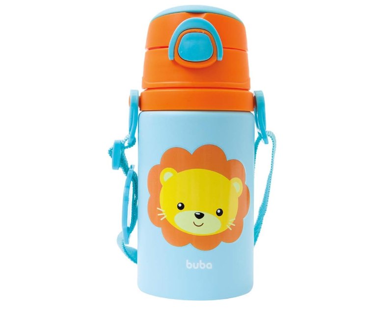 Garrafinha De Aluminio Animal Fun Leão, Buba