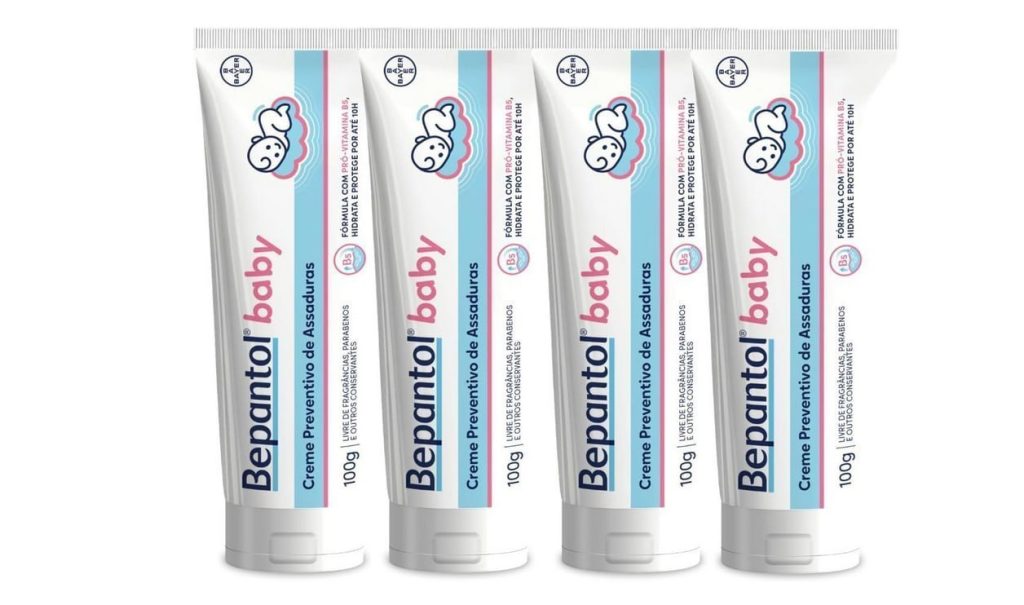 Kit 4 Cremes Pomadas de Assaduras Vit B5 com 100g cada, Total 400g - Bepantol Baby