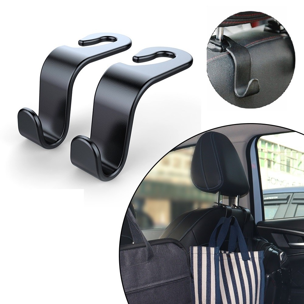 Gancho Universal Carros Porta Sacolas Bolsa Organizador Automotivo Mão Cabide Clip Fixação Banco Encosto Cabeça Veicular