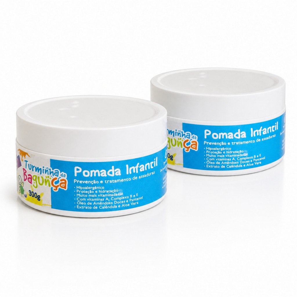 Kit 2 Pomada de Assadura para Bebê 300g - Turminha da Bagunça | Pomada infantil