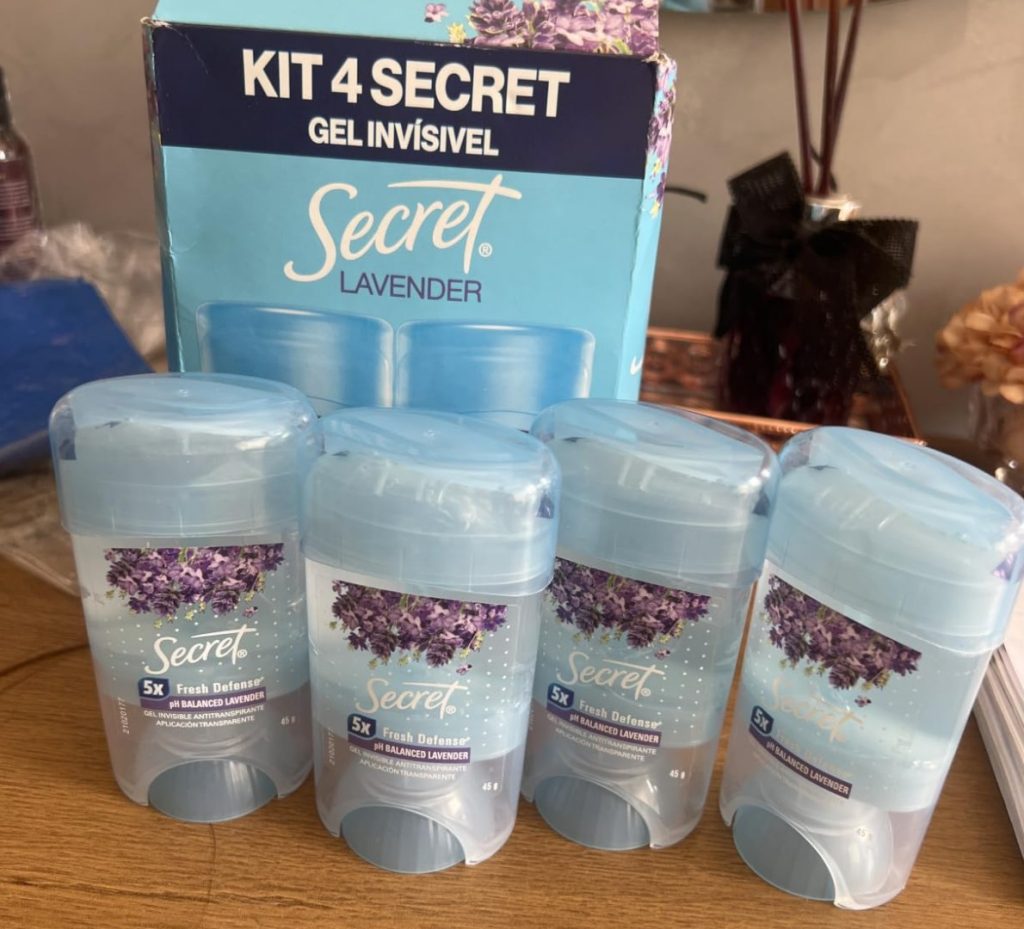 Secret Desodorante em Gel Invisível Antitranspirante Lavanda - 4 Unidades