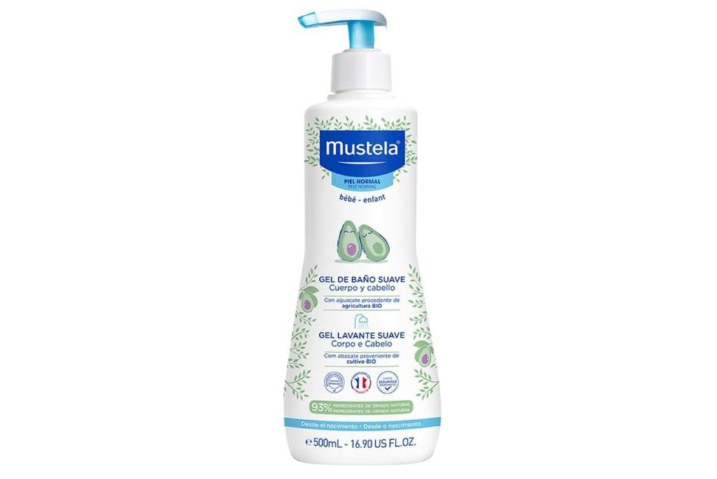 Mustela Gel Lavante Suave 500ml - Sabonete Líquido Corpo e Cabelo Infantil - 93% de Ingredientes de Origem Natural - Seguro Desde o Nascimento
