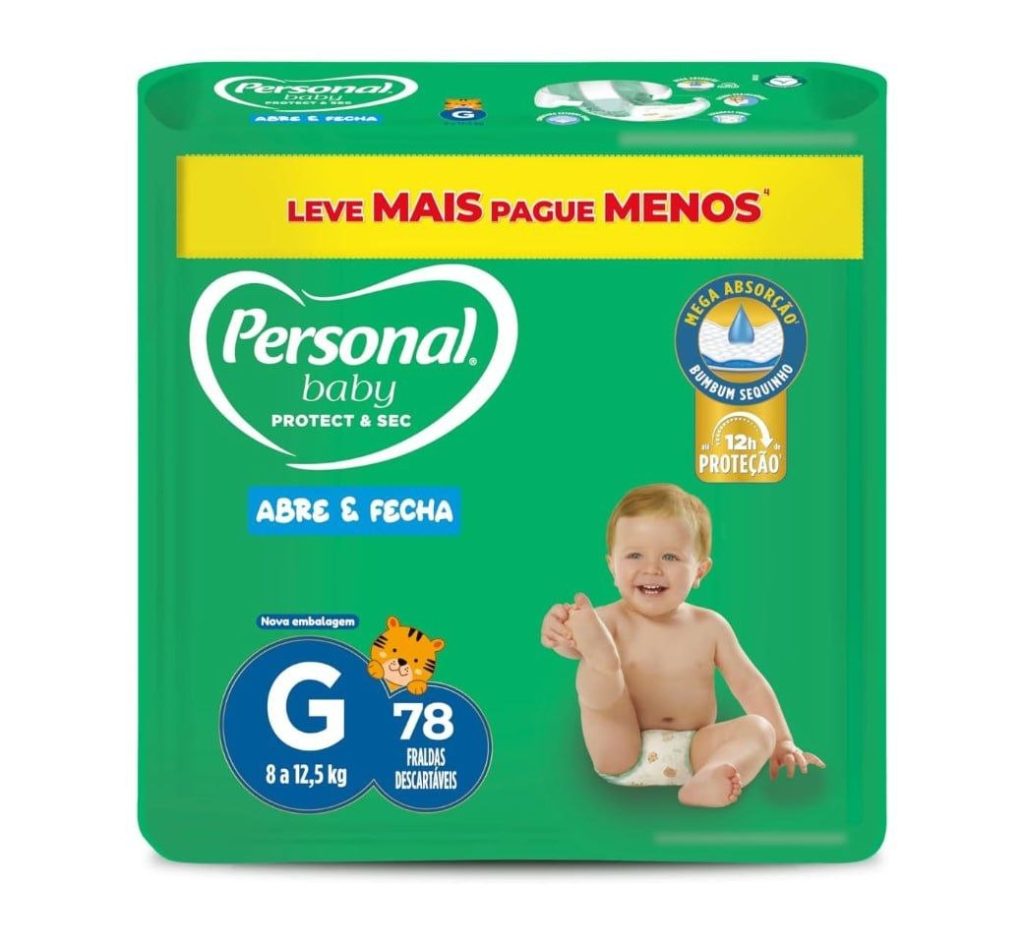 Fralda Personal Baby Protect&Sec G 78 unidades