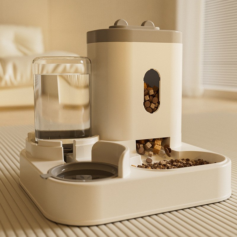 Dispensador de água para gatos e cães, alimentador automático de ração para gatos, tigela para gatos e cães, balde de ar