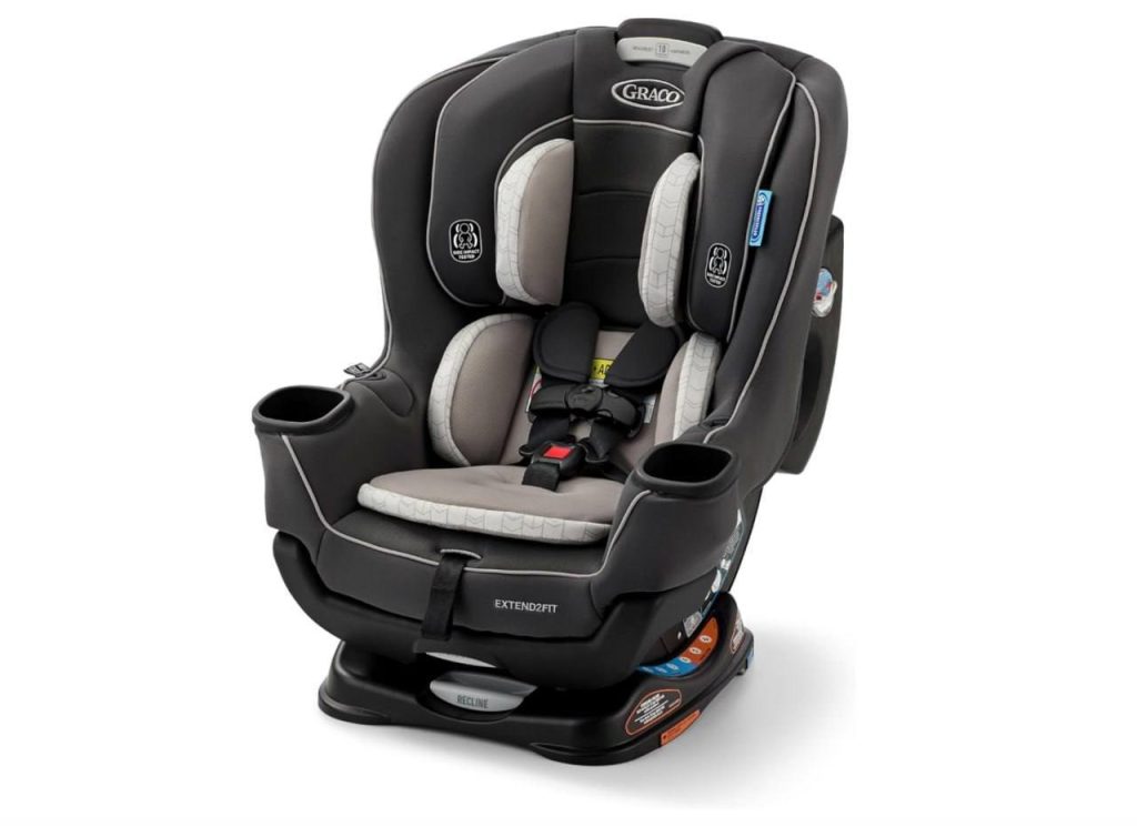 Graco Cadeira Infantil para Carro Extend2Fit ™ 2 em 1 com Sistema LATCH, Redmond, Preto e Cinza