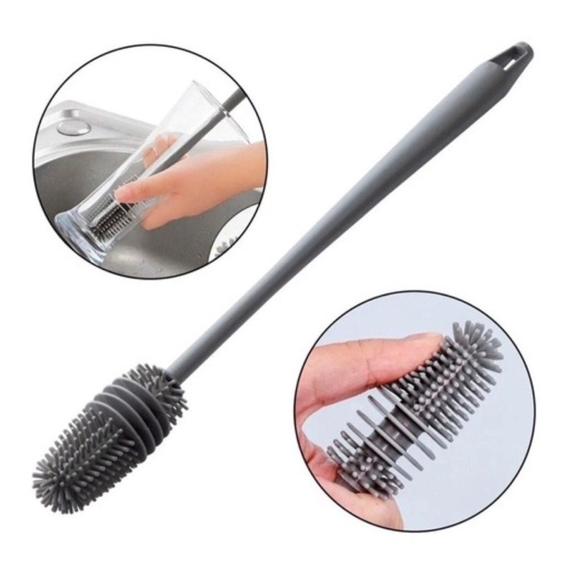 Kit 2 escovas para limpar garrafa bicos e mamadeiras