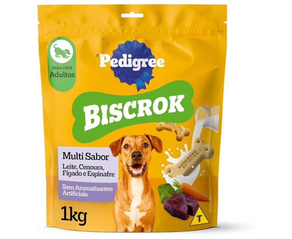Biscoito Pedigree Biscrok Para Cães Adultos Multi 1 kg