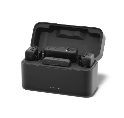 Gopro Kit Completo De Microfone Sem Fio (2 Tx, 2 Rx, Capa De Carregamento) - Para Gopro, Câmera, iPhone, Android, Ultracompacto, Redução De Ruído, Controle De Ganho, Vlogging