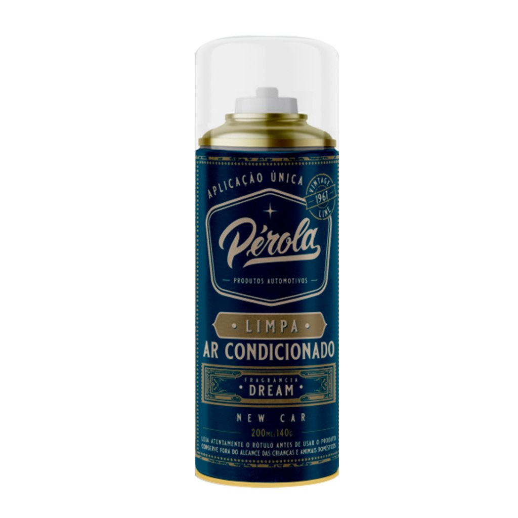 Limpa Ar Condicionado Automotivo Spray Pérola Dream New Car 200ml/140g Higienizador Ar Condicionado