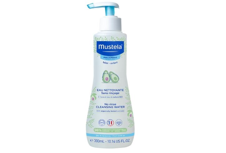 Mustela Água De Limpeza Sem Enxágue 300Ml - Água Micelar Infantil Rosto E Corpo Vegana