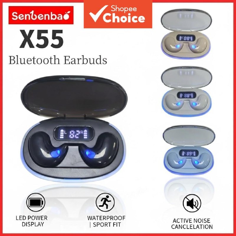 Fones Sem Fio Senbenbao X55 TWS Bluetooth