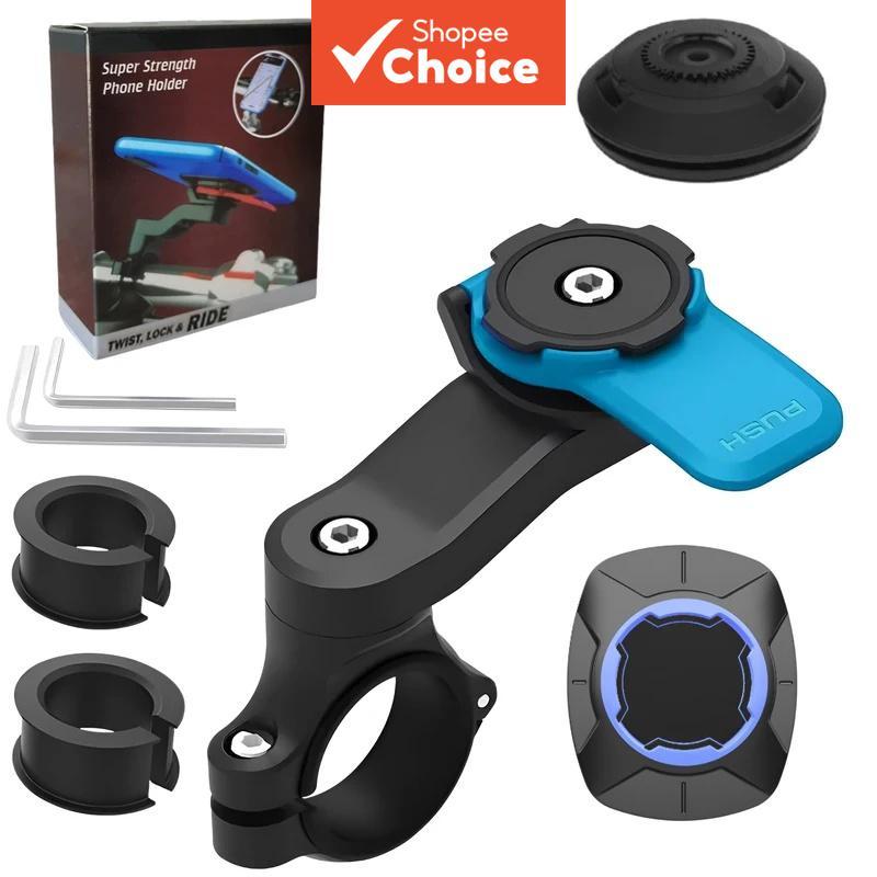 Suporte de Celular para Moto, Suporte de Celular Antivibração com Amortecedor de Vibração, Fixação e Destacamento Rápido