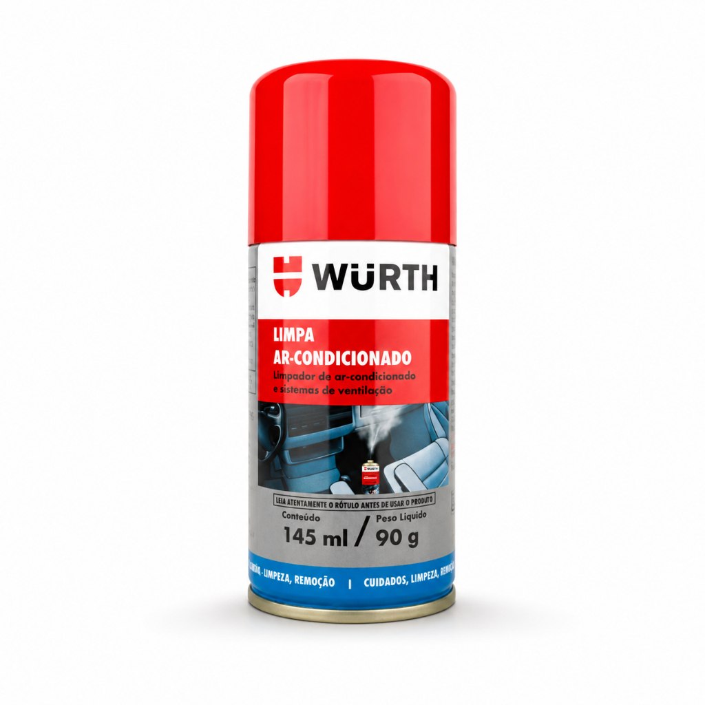 Limpa Ar Condicionado Automotivo Würth Spray Higienizador Elimina Odores 145ml