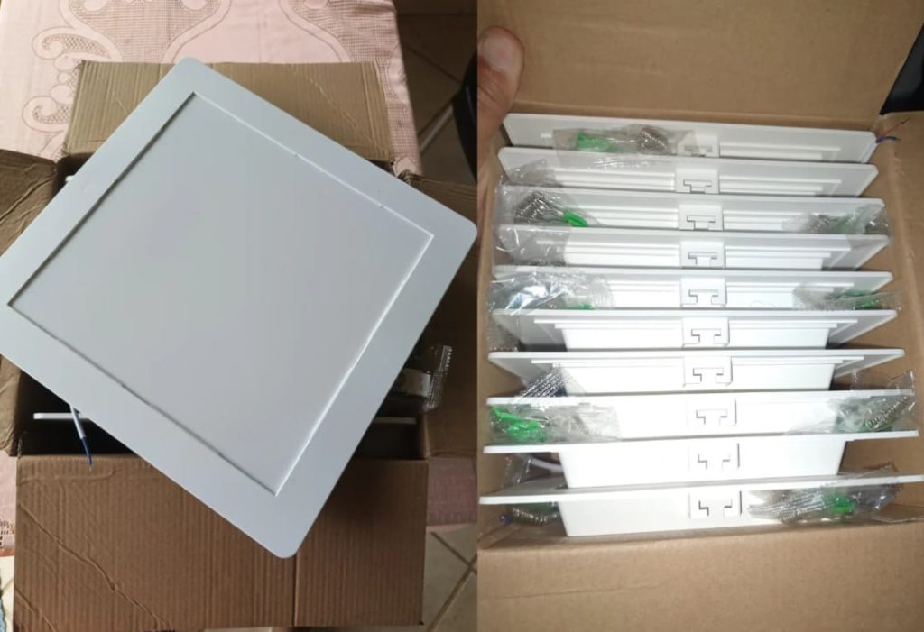 Kit 10 Painel led Plafon Embutir 18w 6500k Branco Frio 12cm 110v/220v