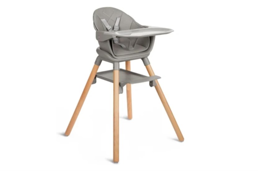 Kikkaboo cadeira infantil Woody 2 em 1 pernas de madeira cadeira infantil apoio para os pés