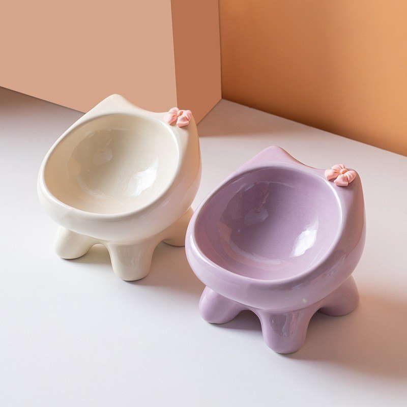 Tigela de cerâmica Super fofa para gatos, tigela para cães e gatos, tigela para comida de gato, tigela para gato