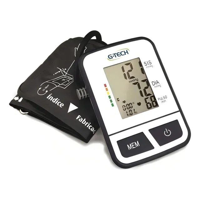 Aparelho de medir pressão digital de braço G-tech BSP11 cor branco com preto