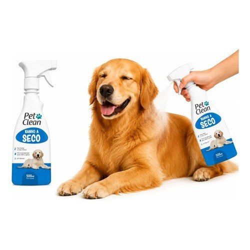 Shampoo Pet Clean Banho A Seco Para Cães E Gatos 500ml Perfume Bebê Oferta