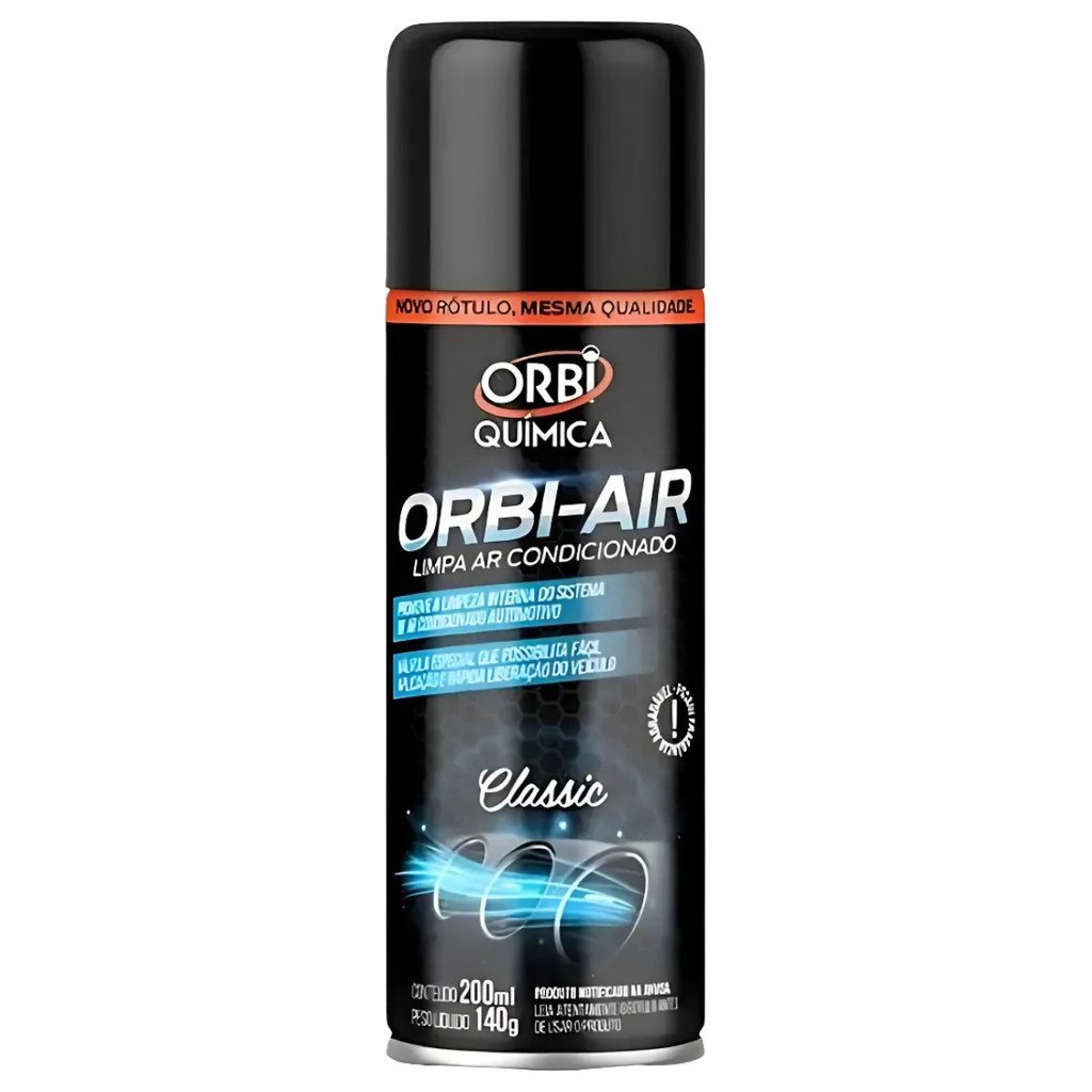 Orbi-Air Spray 200ml Higienizador Ar Condicionado Automotivo Ação Rápida Uso Interno Veículo