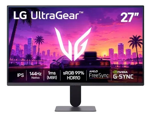 Monitor LG Ultragear 27 , 144hz, 1ms(mbr), Preto - 27g411b Preto 127/220v