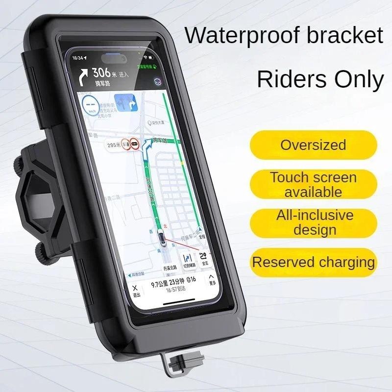 Suporte de Celular para Moto e Bicicleta, Capa Impermeável para Guidão, Suporte de Montagem para Scooter e Moto, Bolsa Impermeável para Celular