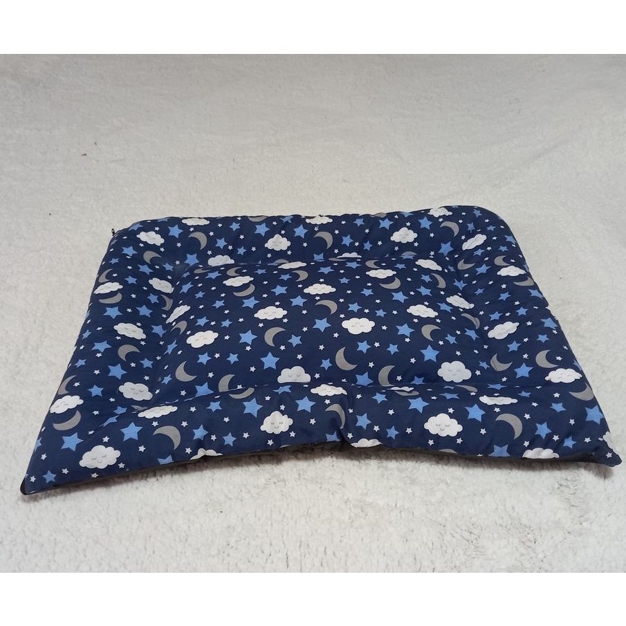 Cama Pet Para Cães e Gatos Com Zíper e Colchonete Cães e Gatos Fundo impermeável Com 3 Zíper Nuven Azul