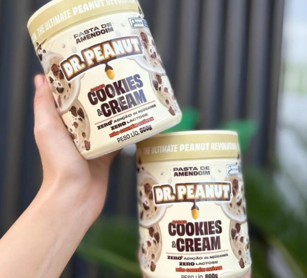 Pasta de Amendoim Dr. Peanut sabor Cookies & Cream de 600g