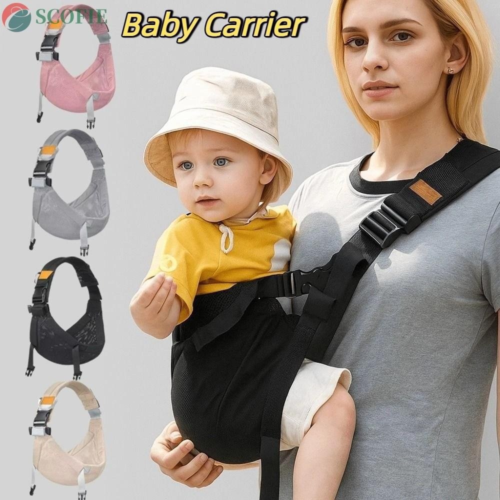 Canguru para Bebê SCOFIE, Bolsa Ajustável para Bebê, Mochila, Assento de Quadril em Malha para Bebê EQ4O