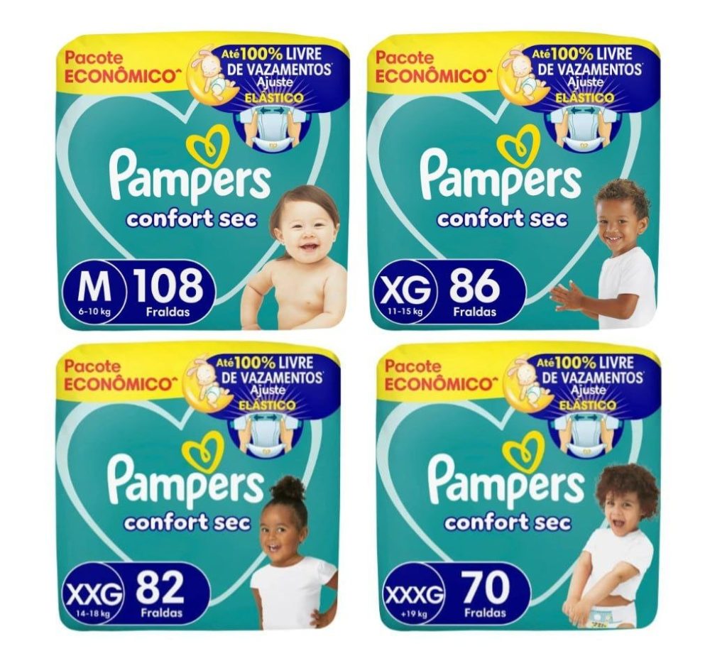 Fralda Pampers Confort Sec