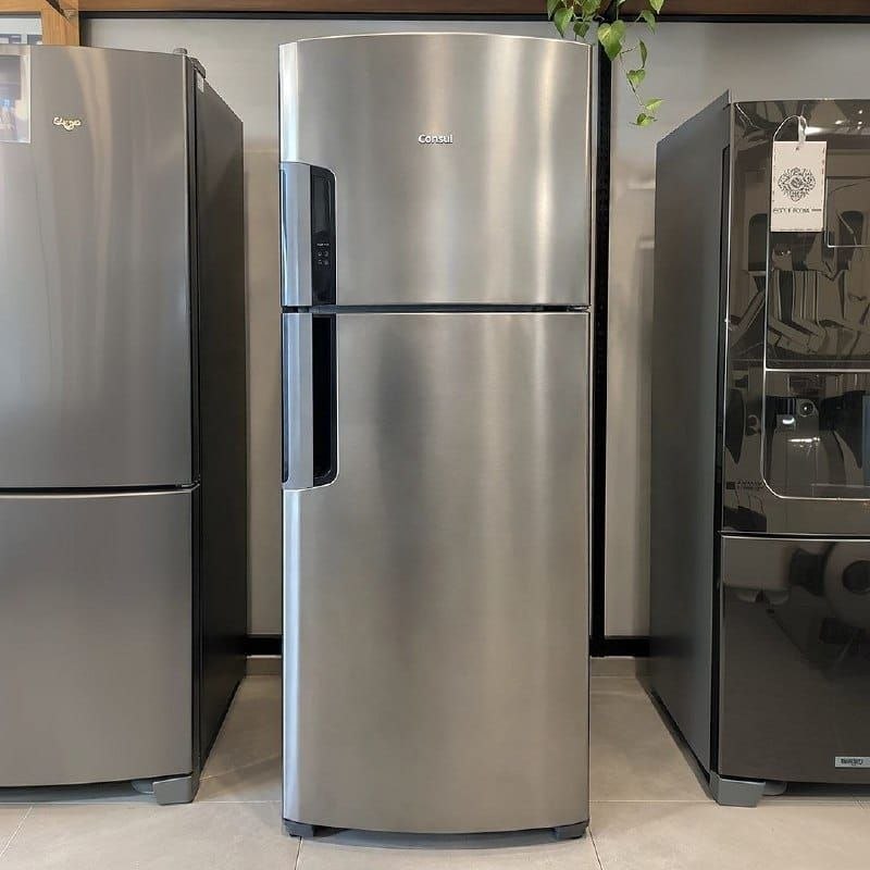 Geladeira Consul Frost Free 377 Litros Duplex Inox - CRM44MK