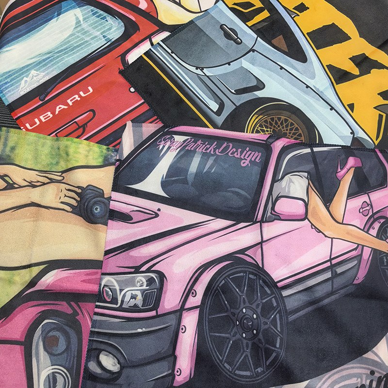 Toalha de Microfibra para Lavagem de Carros 34x34/75cm, Pano de Limpeza e Secagem para Modificação e Cuidados Automotivos, Pano de Detalhamento Criativo Personalizado