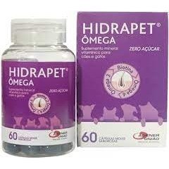Hidrapet Ômega Suplemento para Cães e gatos 60 cápsulas - Agener - OFERTA VALIDADE CURTA Val 10/2026
