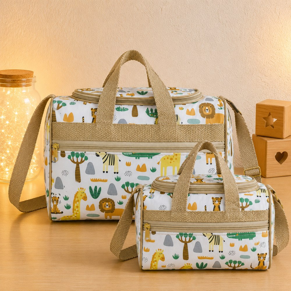 Bolsa Maternidade Menino Menina Kit 2 Peças Conjunto Mamãe Bebê Bolsas Mala Saida Maternidade