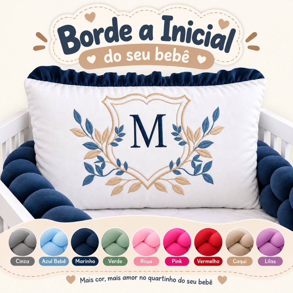 Kit de Berço Personalizado Bebê Berço Americano Mini Berço Menino Menina Nome Inicial