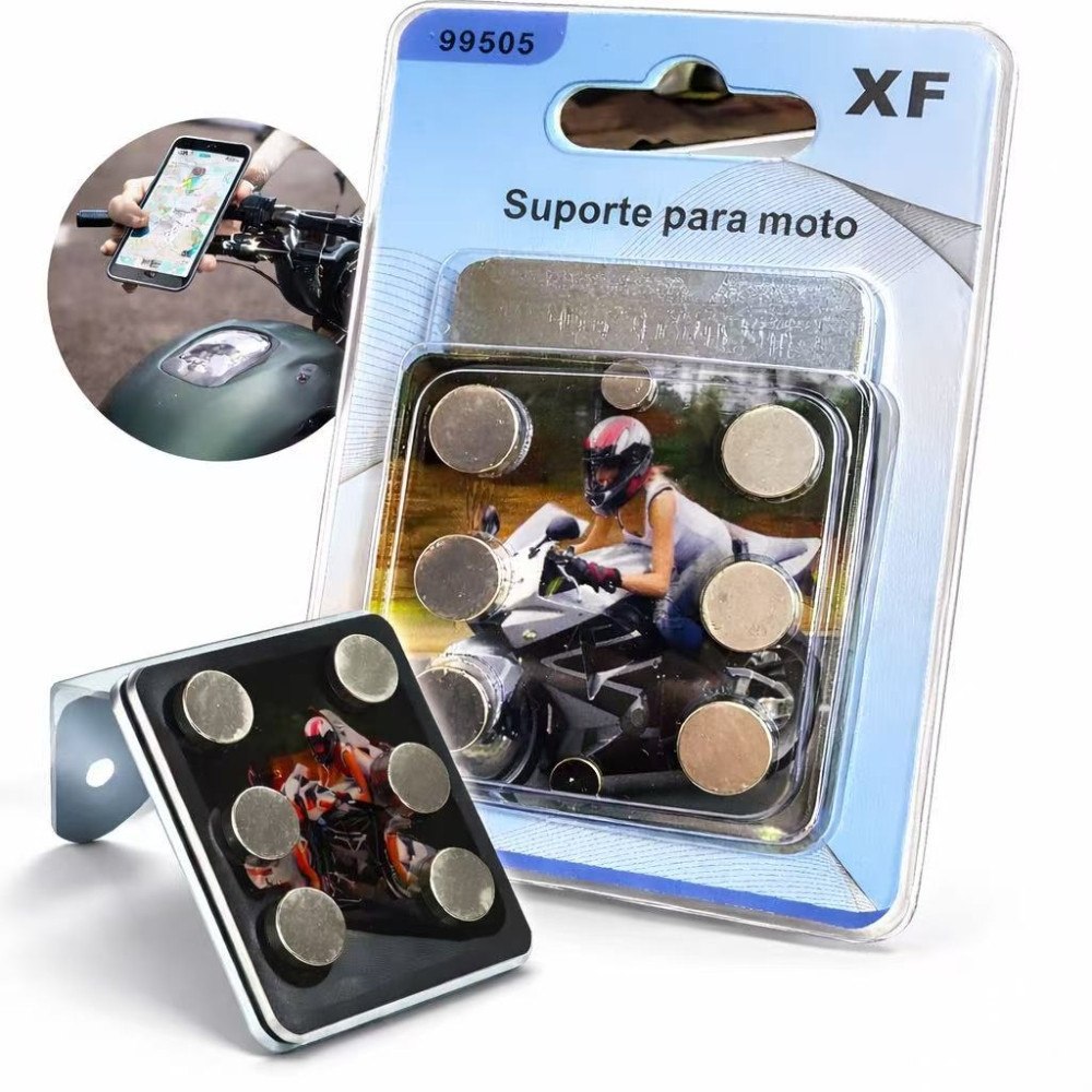 Suporte De Celular Para Moto Fixação Magnética Imã Extra Forte 6imas De Fixação MY MONKEY